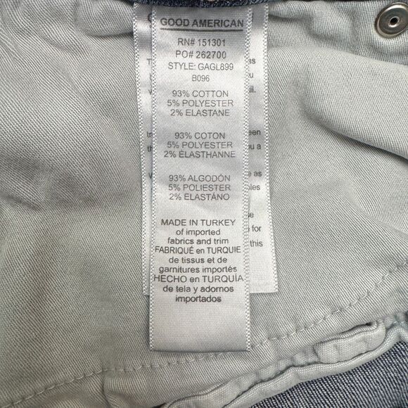 Good American Good Legs High Rise Skinny Denim Jeans Womens 18 Plus Dark Wash - Picture 7 of 16